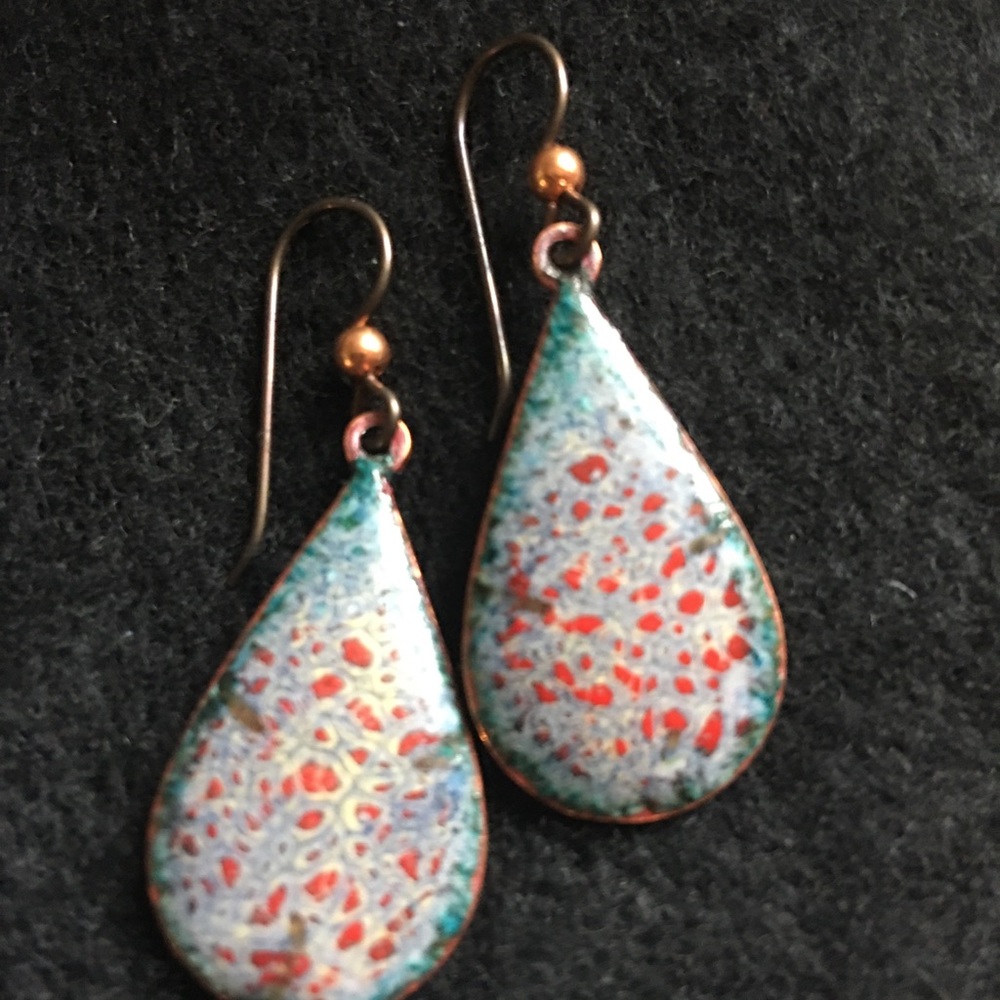 Enameled earrings